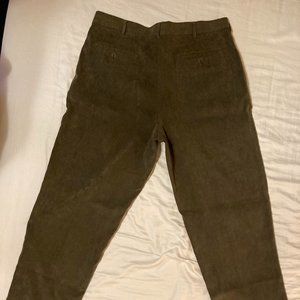 Perry Ellis Portfolio olive green corduroy